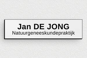 Naambordje voordeur - Gegraveerd PVC - gris-noir - glue - nl-nl-natuur-geneeskundepraktijk-012-1-1756723745957