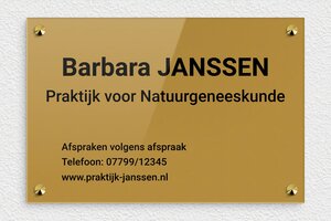 Bedrijfsnaamborden heilpraktiker - Gegraveerd plexiglas - or-fonce-noir - screws-caps - nl-nl-natuurgeneeskundepraktijk-001-1-1756723708778
