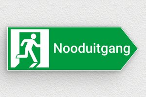 Pijlvormige Plaat - Nooduitgangsbord - vert-blanc - glue - nl-nl-nooduitgang-bord-001-1-1756800723235