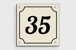 Huisnummerborden - Gegraveerd PVC - ecru-noir - screws - nl-nl-num-huis-ontwerp-002-1-1756780393084