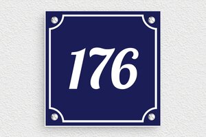 Adresborden - Gegraveerd PVC - bleu-marine-blanc - screws - nl-nl-nummer-huis-adres-017-1-1756780414996