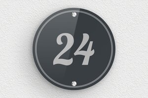 Naambordjes huis - Bedrukt plexiglas - custom - screws - nl-nl-nummer-huis-antracietgrijs-001-3-1756780307661