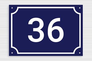 Aluminium huisnummerbord - Gegraveerd PVC - bleu-marine-blanc - screws - nl-nl-nummer-ontwerp-001-3-1756805423460