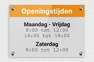 Openingstijden Borden - Bedrukt plexiglas - custom - screws-caps - nl-nl-openingstijden-bord-001-3-1756721989920
