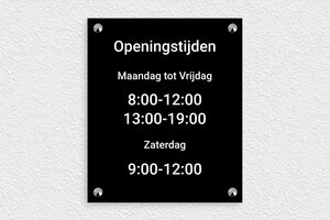 Openingstijden Borden - Gegraveerd PVC - noir-blanc - screws-caps - nl-nl-openingstijden-bord-003-2-1756721980081