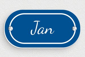 Stalbordjes paard - Gegraveerd PVC - bleu-blanc - screws - nl-nl-paard-naam-bord-001-1-1756722430192