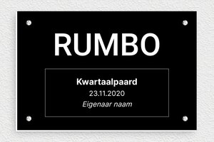 Stalbordjes paard - Geëxpandeerd PVC - custom - screws - nl-nl-paard-naam-bord-012-1-1756805501676