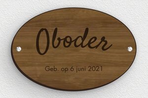 Naambord paard - Gegraveerd hout - noyer - screws - nl-nl-paard-naam-geboortedatum-004-0-1756722400128 Naambord paard - Gegraveerd hout - noyer - screws - nl-nl-paard-naam-geboortedatum-004-0-1756722400128