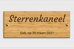 Naambord paard - Gegraveerd hout - bambou - screws-caps - nl-nl-paarden-naam-hout-005-3-1756722342828 Naambord paard - Gegraveerd hout - bambou - screws-caps - nl-nl-paarden-naam-hout-005-3-1756722342828