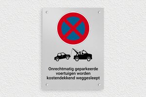 Parkeerverbod bord - Bord voor privéparkeerplaats - anodise-noir - screws - nl-nl-parkeerverbod-bord-001-2-1756808979236