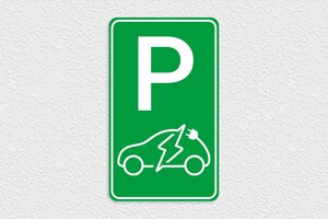 Parkeerborden - Bord 'Parkeerplaats voor elektrische auto's' - vert-blanc - glue - nl-nl-parkeren-002-1-1756799944623