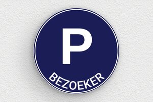 Ronde Plaat - Rond bord voor bezoekersparkeerplaats - bleu-marine-blanc - none - nl-nl-parkeren-002-3-1756799958631