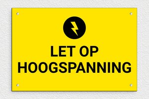 Waarschuwingsbord elektriciteit - Bord 'Pas op Hoogspanning' - jaune-noir - screws - nl-nl-pas-op-hoogspanning-003-1-1756723528987