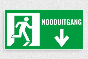 Bewegwijzering hotel - Nooduitgangbord - vert-blanc - glue - nl-nl-pictogram-nooduitgang-007-1-1756721815447