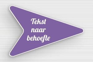 Pijlvormige Plaat - Gegraveerd PVC - mauve-blanc - glue - nl-nl-pijl-vormig-bord-002-2-1756802750803