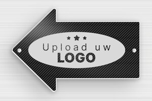 Pijlvormige Plaat - Bedrukt PVC - carbon-blanc - screws - nl-nl-pijlvormig-bord-001-4-1756807440112