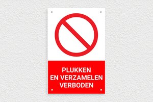 Verbodsborden - Bord 'Verzamelen en plukken verboden' - custom - screws - nl-nl-plukken-verzamelen-verboden-005-1-1756805698525
