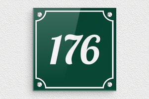 Naambordjes huis - Gegraveerd plexiglas - vert-blanc - screws - nl-nl-ppro-nummer-002-0-1756780314480