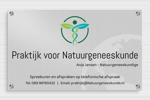 Aluminium bedrijfsborden - Bedrukt aluminium  - anodise-noir - screws-spacer - nl-nl-praktijk-bord-alu-005-3-1756809423741