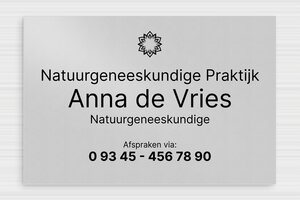 Aluminium bedrijfsborden - Bedrukt aluminium  - anodise-noir - glue - nl-nl-praktijk-bord-aluminium-001-3-1756809089602