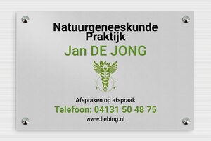 Aluminium bedrijfsborden - Bedrukt aluminium  - anodise-noir - screws-caps - nl-nl-praktijk-bord-aluminium-002-3-1756809106373