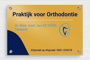 Aluminium bedrijfsborden - Bedrukt aluminium  - or-blanc - screws-spacer - nl-nl-praktijk-bord-aluminium-002-5-1756809743714