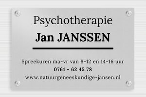 Aluminium bedrijfsborden - Bedrukt aluminium  - anodise-noir - suction-cup - nl-nl-praktijk-bord-aluminium-004-1-1756809146504