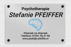 Aluminium bedrijfsborden - Bedrukt aluminium  - anodise-noir - screws-caps - nl-nl-praktijk-bord-aluminium-004-2-1756809154553