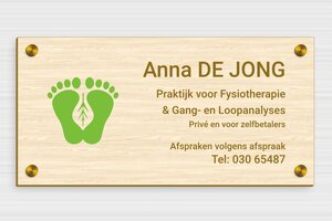Houten bedrijfsborden - Bedrukt hout - erable - screws-caps - nl-nl-praktijk-bord-hout-001-3-1756805102942