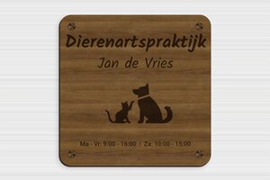 Houten bedrijfsborden - Gegraveerd hout - noyer - screws-caps - nl-nl-praktijk-bord-hout-003-3-1756805116570