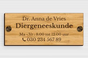 Houten bedrijfsborden - Gegraveerd hout - bambou - screws-caps - nl-nl-praktijk-bord-hout-010-3-1756805170188