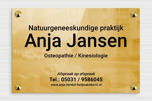 Messing bedrijfsborden - Bedrukte messing - poli-noir - screws-caps - nl-nl-praktijk-bord-messing-001-1-1756808148911