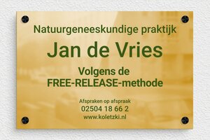 Messing bedrijfsborden - Bedrukte messing - poli-noir - screws-spacer - nl-nl-praktijk-bord-messing-001-2-1756808159123