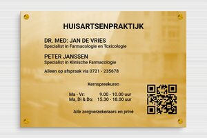 Messing bedrijfsborden - Bedrukte messing - poli-noir - screws-spacer - nl-nl-praktijk-bord-messing-002-4-1756808215961