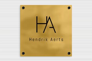 Messing bedrijfsborden - Bedrukte messing - brut-noir - screws-caps - nl-nl-praktijk-bord-messing-007-3-1756808758323