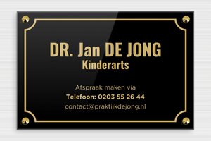 Plexiglas Borden - Gegraveerd plexiglas - noir-or - screws-caps - nl-nl-praktijk-bord-plexi-001-5-1756801561248