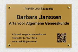 Plexiglas Borden - Gegraveerd plexiglas - or-fonce-noir - screws-caps - nl-nl-praktijk-bord-plexi-002-3-1756801598407