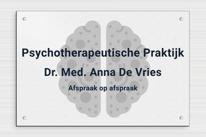 PVC Bedrijfsborden - Bedrukt PVC - gris-noir - screws - nl-nl-praktijk-bord-pvc-001-1-1756807379694