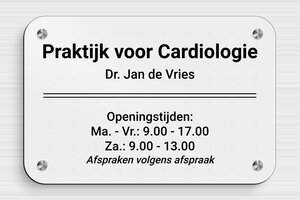 PVC Bedrijfsborden - Gegraveerd PVC - gris-noir - screws-spacer - nl-nl-praktijk-bord-pvc-001-2-1756801702725