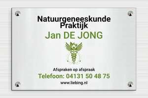 PVC Bedrijfsborden - Bedrukt PVC - gris-brosse-noir - screws-caps - nl-nl-praktijk-bord-pvc-001-5-1756807400114