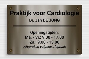 PVC Bedrijfsborden - Gegraveerd PVC - bronze-noir - screws-spacer - nl-nl-praktijk-bord-pvc-005-2-1756801839411