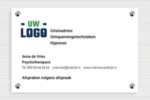 PVC Bedrijfsborden - Geëxpandeerd PVC - custom - screws-caps - nl-nl-praktijk-bord-pvc-013-3-1756807006320