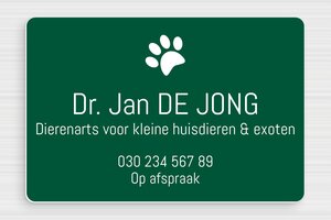 PVC Bedrijfsborden - Gegraveerd PVC - vert-sapin-blanc - glue - nl-nl-praktijk-bord-pvc-019-3-1756805077743