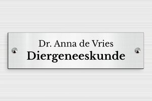 PVC Bedrijfsborden - Gegraveerd PVC - gris-brosse-noir - screws-caps - nl-nl-praxis-bord-pvc-016-3-1756805063561