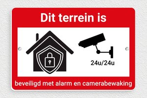 Camerabewaking borden - Bord 'Privéterrein, Videobewaking' - custom - screws - nl-nl-prive-bord-002-1-1756805966703