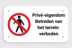 Eigen Terrein borden - Bord 'Privé-eigendom, Betreden verboden' - custom - screws - nl-nl-prive-bord-020-1-1756806009800