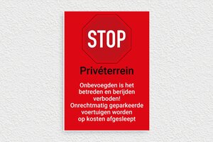 Eigen Terrein borden - Bord 'Privéterrein onder videobewaking' - custom - glue - nl-nl-prive-bord-030-2-1756806027598
