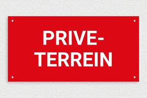 Eigen Terrein borden - Bord 'Prive Terrein' - rouge-blanc - screws - nl-nl-prive-terrein-bord-1-1756780692602