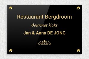 Horeca Borden - Gegraveerd plexiglas - noir-or - screws-caps - nl-nl-profi-bord-restaurant-0034-1-1756721538705