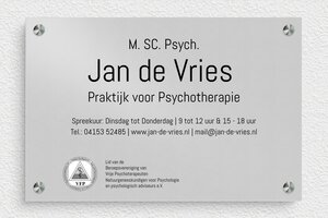 Aluminium bedrijfsborden - Bedrukt aluminium  - anodise-noir - screws-spacer - nl-nl-psycho-praktijk-bord-002-2-1756809023511
